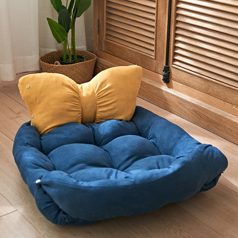 Bow Plush Pet Bed