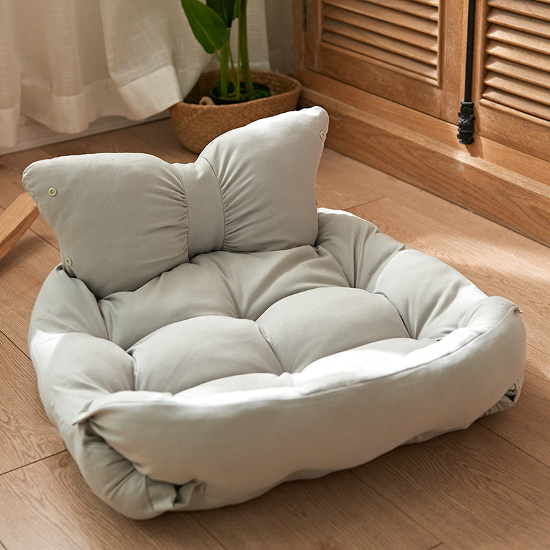 Bow Plush Pet Bed